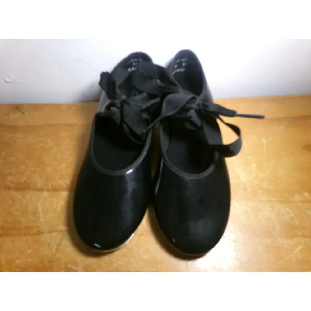 Pre-Owned Dance Tap Shoes Capezio Little Kids 13M Tyette Man Made Elastic Stude